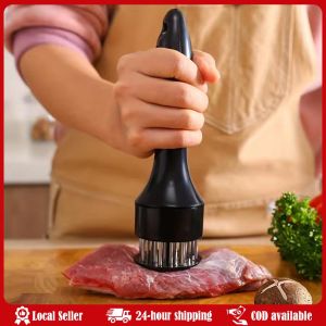 Household Professional Meat Grinder Stainless Steel Machine Needle Portable Meat Hammer Kitchen Meat Needle Household Punching Daily Tendon Breaker Meat Inserting Needle