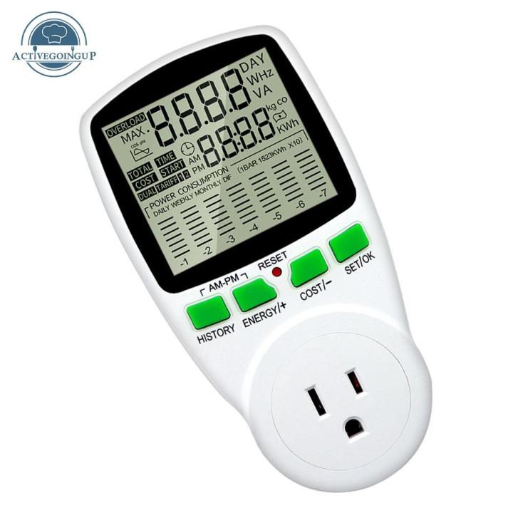 Lcd Energy Consumption Monitor Max Working Current 16a Electricity 