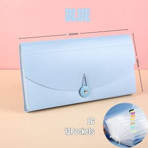 B6 Expanding File Folder 13Pockets Bill Receipt Organizer with Labels for Receipt Cards Coupons