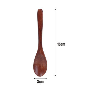YESPERY 2PCS Wooden Tea Spoon Long Coffee Spoons Wood Honey Dessert Spoon Coffee Drink Stirrer Tableware