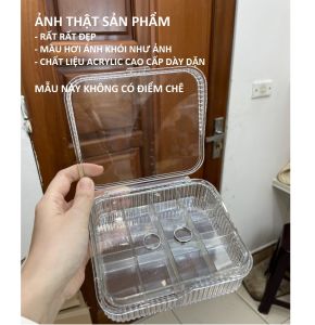 Hộp đựng phụ kiện trang sức chất liệu acrylic cao cấp trong suốt lóng lánh
