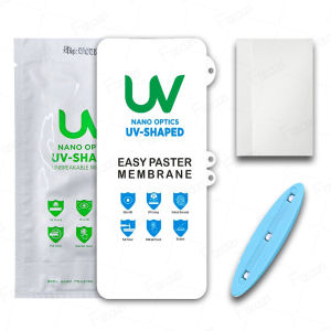 Fingerprint unlock UV Film UV Light Box Quick Curing Lamp For Xiaomi Mi 11 12 13 Lite 14 Pro 15 Ultra Redmi Note 13 14 Pro + Plus Poco X7 HD Clear Hydrogel Film Screen Protector