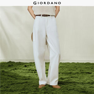 Giordano Women Bone five-pocket high-waisted curved knife denim trousers - High Quality Free Shipping 18416704