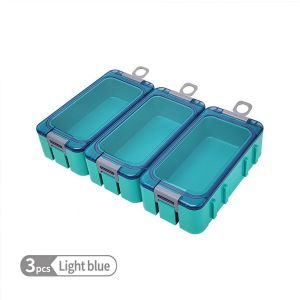 SZXBOGS 3pcs Plastic Mini Fishing Accessory Boxes Luminous Rectangular Fish Hook Bait Organizer Portable Detachable Sea Fishing Tackle Box Fishing Gear Storage