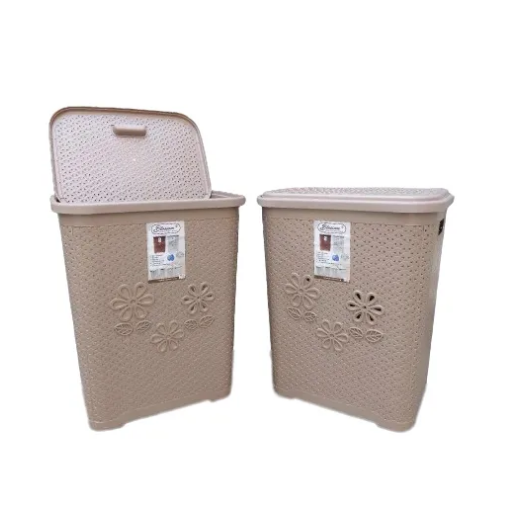 YMS Laundry Basket Plastic With Wheels And With Cover Lazada PH