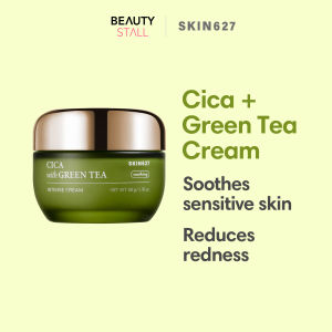 SKIN627 Cica With Green Tea Intense Cream 50g | Korea Skincare Calming Soothing Moisturizer Cream