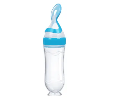 5pcs Baby Silicone Squeezing Feeding Bottle Newborn Baby Training Spoon Infant Cereal Food Supplement Feeder Bbay Safe Tableware