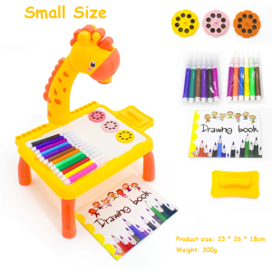 Projector Drawing Table Giraffe Projector Painting Board Kids Drawing Desk with Projector Educational Toys with Singing Function Drawing Board Detachable Projection Painting Table