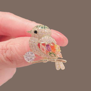 [fenggongshuode] New Fashion Bird Brooches For Women Girls Rhinestone Brooches Pins Shiny Animal Badges Jewelry For Lady