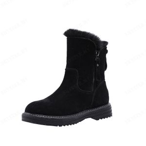 shystar Womens Leather Boots Insulated and Fashionable for Winter