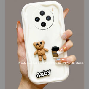 ใหม่ เคส Phone Case VIVO X200 VIVOX200 Pro VIVOX200Pro 5G เคสโทรศัพท์ Ins น่ารัก3D การ์ตูนที่สร้างสรรค์ตุ๊กตาหมีกาแฟแฟชั่นตลกกรอบนิ่มป้องกันการตก Cover 2024