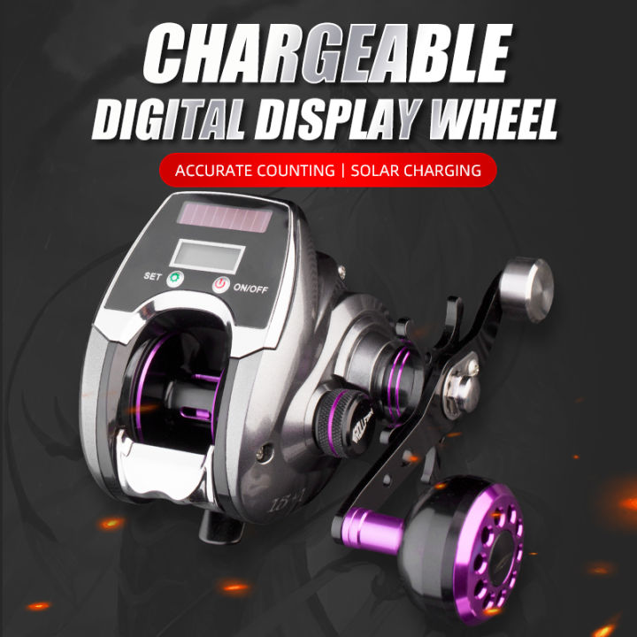 Digital Reel Digital Display Fishing Reel Metal BC Casting Jigging Reel Drum Power ...