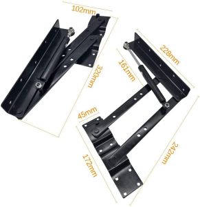 1Pair Table Folding Lifting Frame Desk Mechanism Spring Hinge Gas Hydraulic Hinge Lift Up Coffee Table Top Furniture Hardware