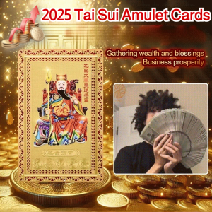 2025 Tai Sui Copper Card Snake Year Amulet Cards for Good Luck Wealth Success Protection