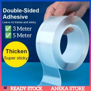 💥READY STOCK💥 Super Strong Double Sided Nano Tape Traceless Washable Reusable Double Side Adhesive Waterproof Tape Heavy Duty Transparent Tape Wall Car Pita Pelekat Dua Sisi Muka Gam Kereta Dinding Cermin Tahan Lasak Power Dinding Paling Kuat 双面胶带 双面胶粘