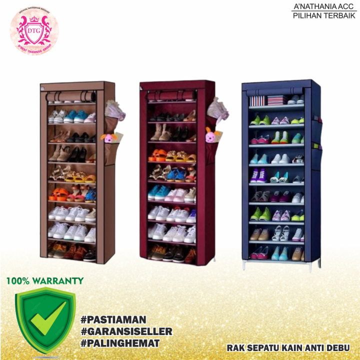 Cover Rak Sepatu PROMO - Rak Sepatu PLUS COVER 10 Susun Full Resleting / Lemari Sepatu ...