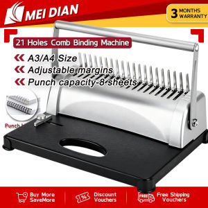 MEI DIAN-【HOT SALE】Heavy Duty Binding Machine 21 Hole Comb Binding Machine A4/A3 Size