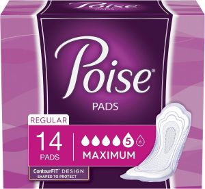 Miếng lót thấm hút tối đa Poise có viền chống thấm 14 miếng.