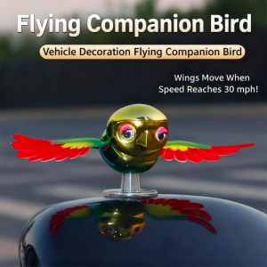 Flying Companion Bird Car Decoration Fun Dashboard Ornament With Moving Wings While Driving
