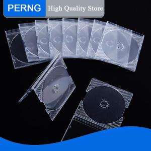 [PERNG] Tehe 5 10pcs Household Standard Single Disc Storage Boxes DVD Case CD Case Empty Clear Plastic CD Case Disc CD Box