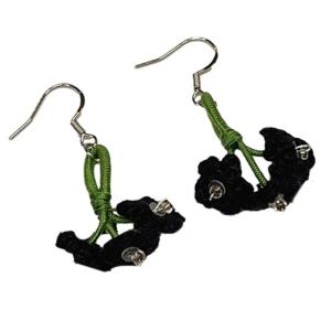 Elegant Heart Dangle Earrings for Daily Wear Bowknot Fringe Stud Earring for Women Girl Black Stud Earring Gift