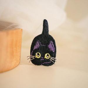 💕 Store opening 💕 Cartoon Black Cat Badge Patches For Clothing Logo Accessories Decorative Patch Stickers DIY Embroidered Applications For Sewing