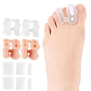 1Pair Flexible Bunions Corrector Toe Separators With Breathable Sponge Layer For All Day Comfort And Posture Support