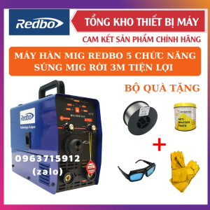 Máy hàn MIG không dùng khí Redbo 200E 5 chức năng hàn cực vip súng rời 3m tiện lợi sử dụng gia đình và thợ chuyên dùng tặng kèm kính hàn bao tay và cuộn dây