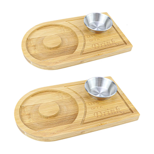 Natural Bamboos Salt Rims Set Includes Seasoning Dish For Accuracy Cocktails Garnishing And Bartending