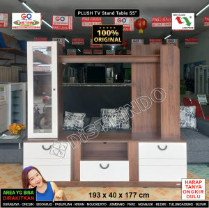 Distrindo - Bufet Rak Meja TV 55" Minimalis Mewah Murah + Lemari dan banyak Rak