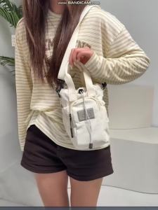 ALO WomenDrawstring Crossbody Bag Nylon Portable Hand Pouch Multi Color Adjustable Strap Casual Daily Travel Phone Sling Bag