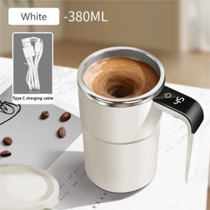380ML Automatic Mixing Cup Stainless Steel Rechargeable Electric Self Stirring Milk Coffee Mug