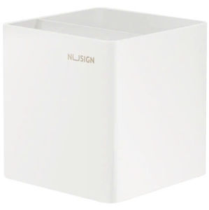 HỘP CẮM BÚT VUÔNG DELI - MÀU TRẮNG - NUSIGN NS011