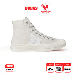 Dorks Classic High Off White - Sepatu Sneakers Casual Pria Wanita Sepatu Sekolah Dorks