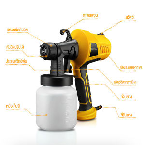 MYL-9 ปืนพ่นสีไฟฟ้า 800ML + การออกแบบการกระจายความร้อน 220V มีเสถียรภาพและมีประสิทธิภาพสูงการตกแต่ง / ป้องกันสนิม / DIY ประหยัดแรงงานและผลอีกครั้ง