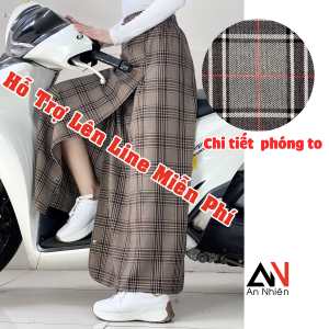 Váy chống nắng cao 1m70 xẻ tà có nút bấm chân