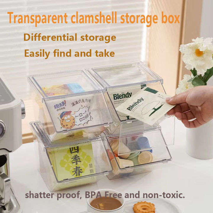 Yoice Coffee Capsule Clear Storage Box Acrylic Tea Bag Organizer Rack ...