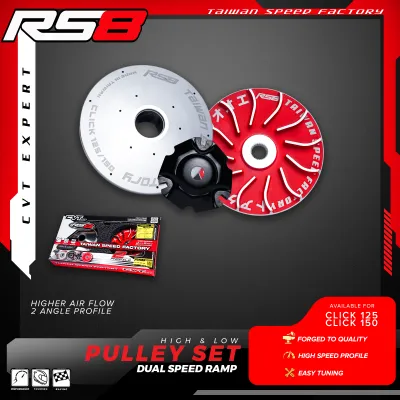 RS8 PULLEY SET WITH DRIVE FACE CLICK150I/CLICK125I TARAGSIT