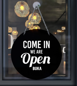 OPEN CLOSE SING BOARD AKRILIK | BOLAK BALIK | Acrylic Signage Open Close/Akrilik Open Close (Bulat)