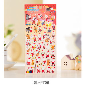 Glitter Christmas Stickers Scrapbooking DIY Art & Craft Gift For Kids Decoration Stiker Kanak-Kanak 圣诞贴纸