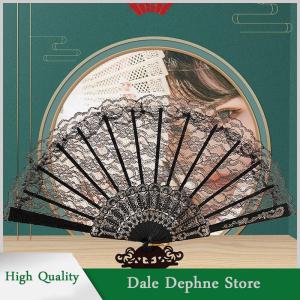 [Dale Dephne] พัดลูกไม้พับได้สไตล์วินเทจของตกแต่งงานฝีมือศิลปะลายจีนญี่ปุ่น