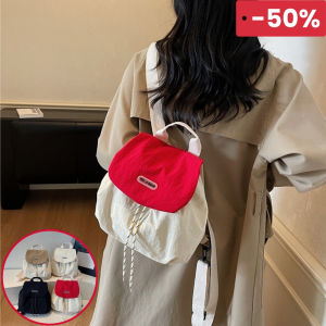 Belfoyer กระเป๋าเป้สะพายหลังไนล่อนขนาดเล็กสไตล์เกาหลีกระเป๋าสะพายคู่แบบเรียบง่ายกระเป๋านักเรียนสบาย ๆ น้ำหนักเบา