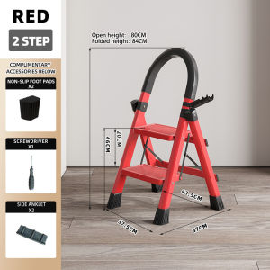 Folding Ladder Step Ladder Aluminum 3/4/5/6 Steps Household Multifunction Non-Slip Lightweight Porta