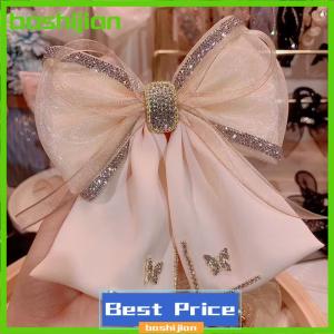 bashijian Fabric Rhinestone Hairpin Butterfly Mesh Bow Hair Clip Spring Clips For Women Korean Style Fashion Hair Accessories