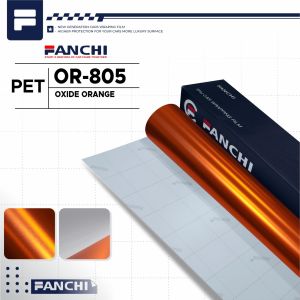 152Cm Sticker FANCHI OR805 OR-805 PET Oxide Orange / Meter