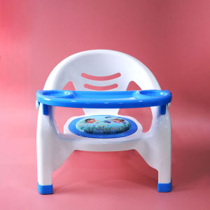 💥ส่งจากไทย💥 เก้าอี้นั่งทานข้าวเด็กเบาะนิ่ม พร้อมถาดอาหาร ลายการ์ตูนน่ารักคละลาย