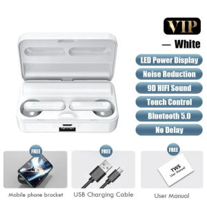 S20 Bluetooth Earphones Wireless Stereo Headphones Mirror Headset With Digital Display Sports Earbuds Zweicx