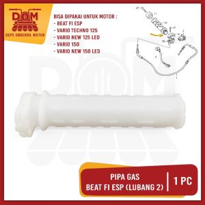 Pipa Gas Beat FI New 2 Lubang (PSP) Selongsong Slongsong Putih Tarik Iner Gas Honda Beat Fi eSP New