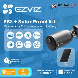 EZVIZ EB3 3MP +Solar Panel KIT Kamera Battery Wifi Outdoor
