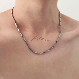 KALUNG TITANIUM BIJI PADI MODEL TRENDY PRIA WANITA FASHION KOREA